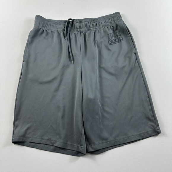 Life Is Good Knit‎ Beach Shorts Mens Large Gray Drawstring Active - Picture 1 of 4